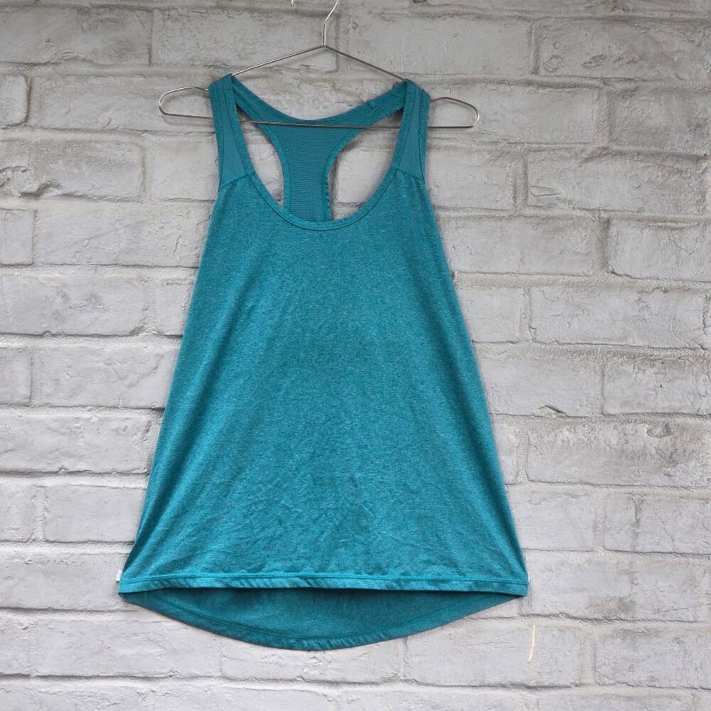 Xersion Women's Activewear Racerback Tank Top LG Teal Green Heathered Athletic